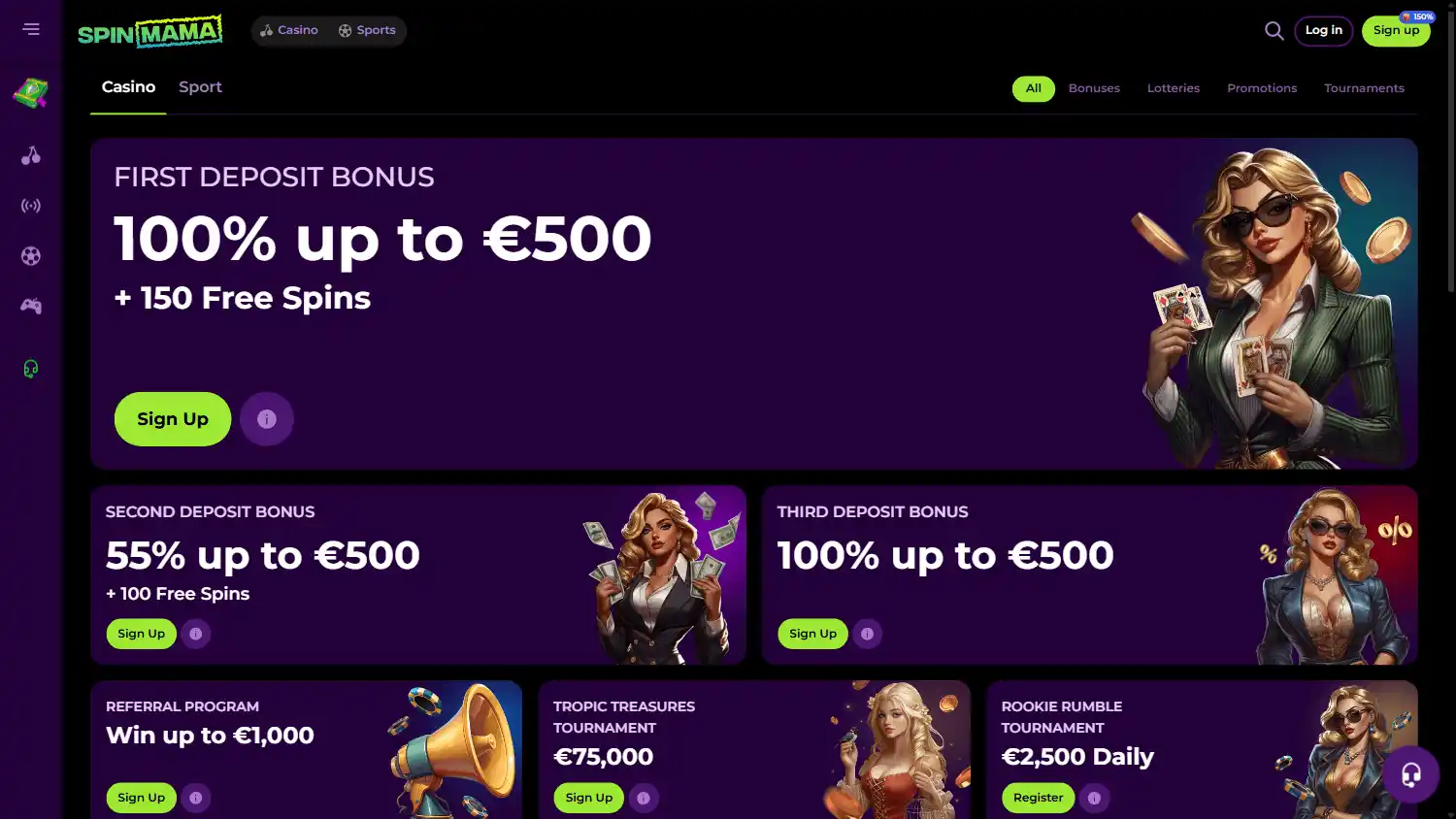 Spinmama Casino screenshot 2