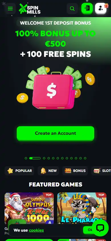 SpinMills Casino screenshot 4