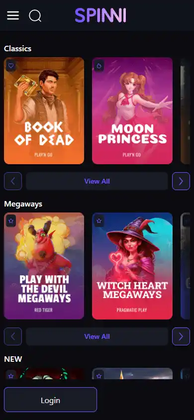 Spinni Casino screenshot 3