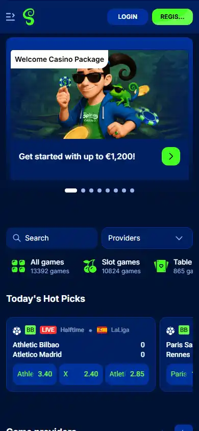 Spinny Casino screenshot 1