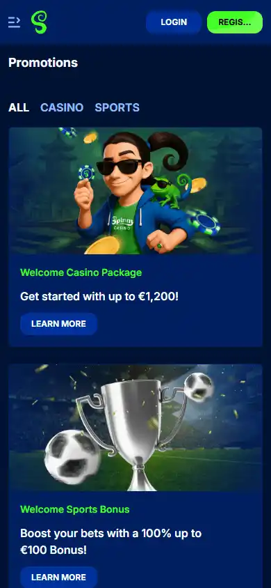 Spinny Casino screenshot 3