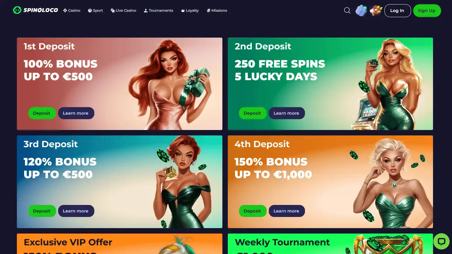 Spinoloco Casino screenshot 3