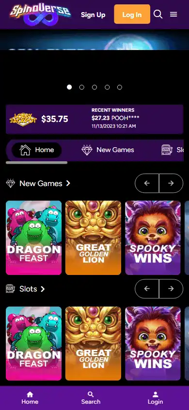 SpinoVerse Casino screenshot 5