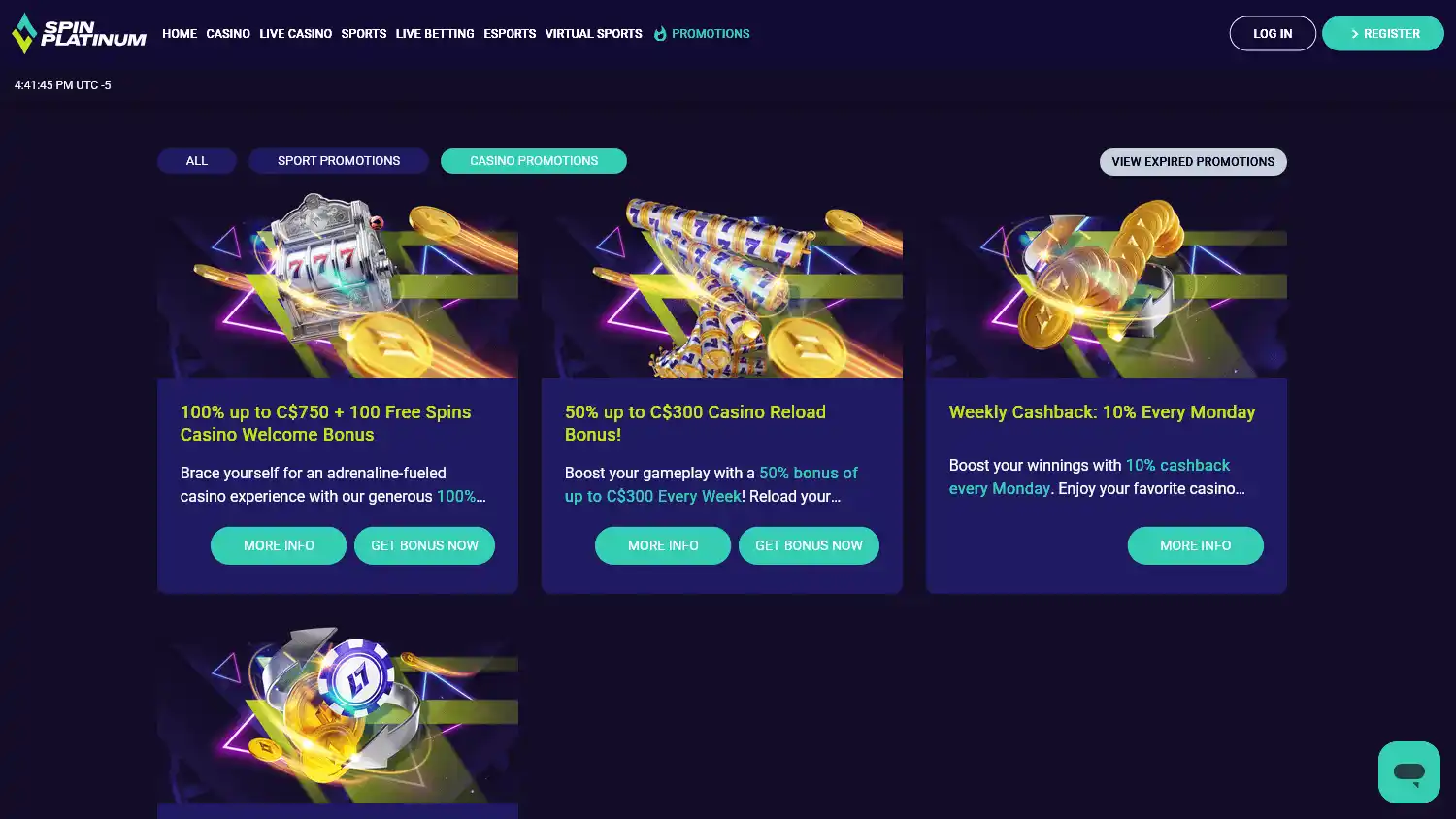 Spinplatinum Casino screenshot 3