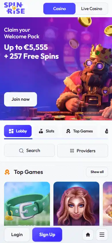 Spinrise Casino screenshot 4