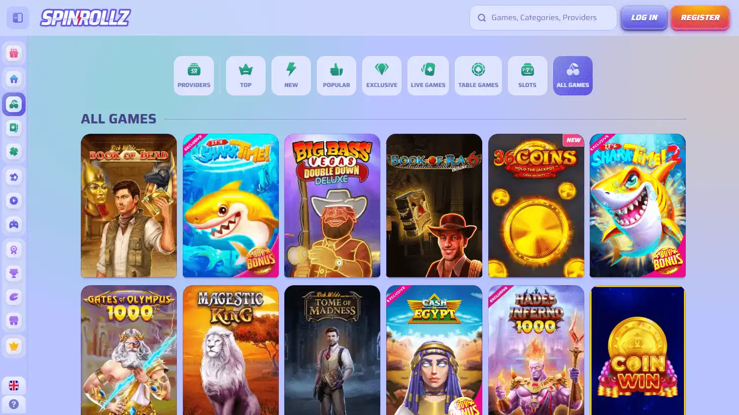 Spinrollz Casino screenshot 2