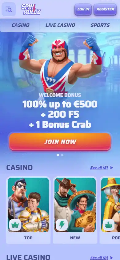 Spinrollz Casino screenshot 4