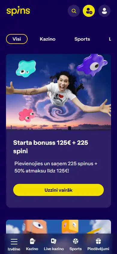 Spins.lv Casino screenshot 6