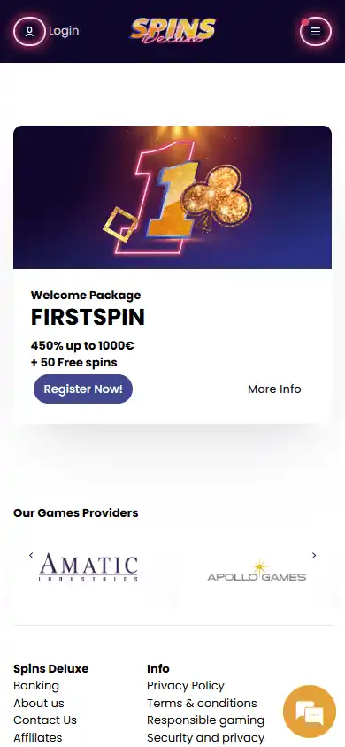 Spins Deluxe Casino screenshot 6