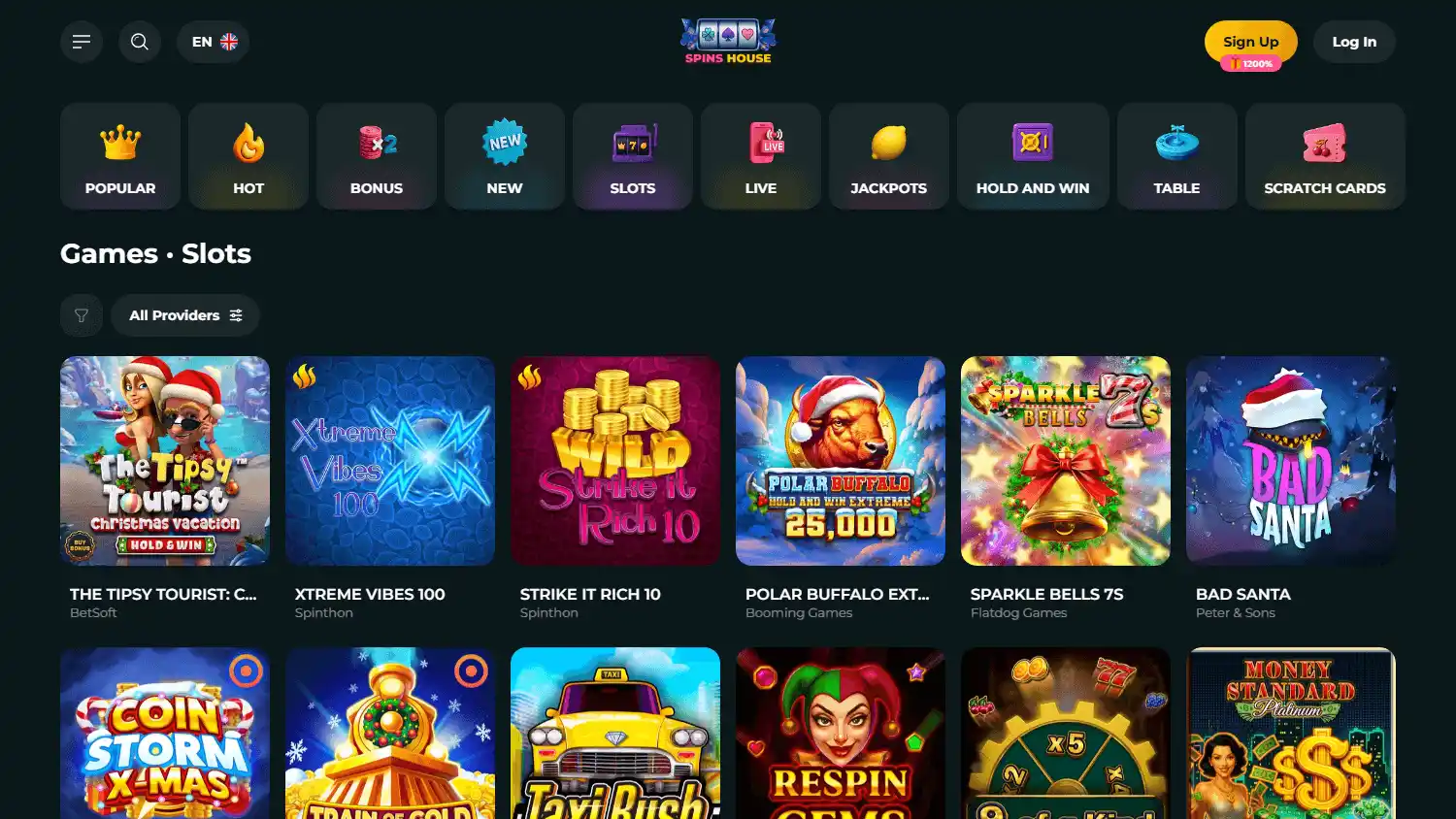 Spins House Casino screenshot 2