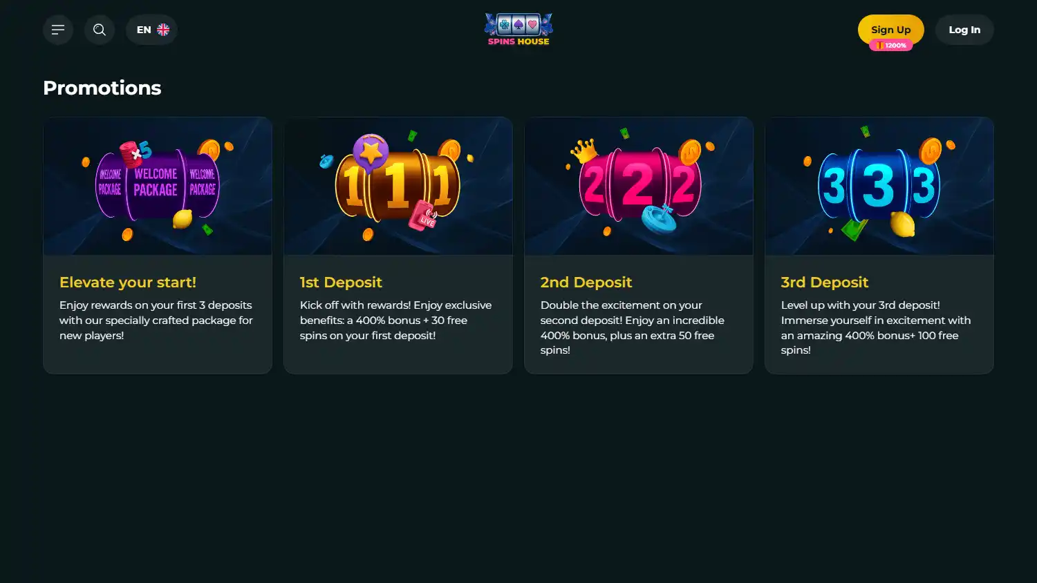 Spins House Casino screenshot 3