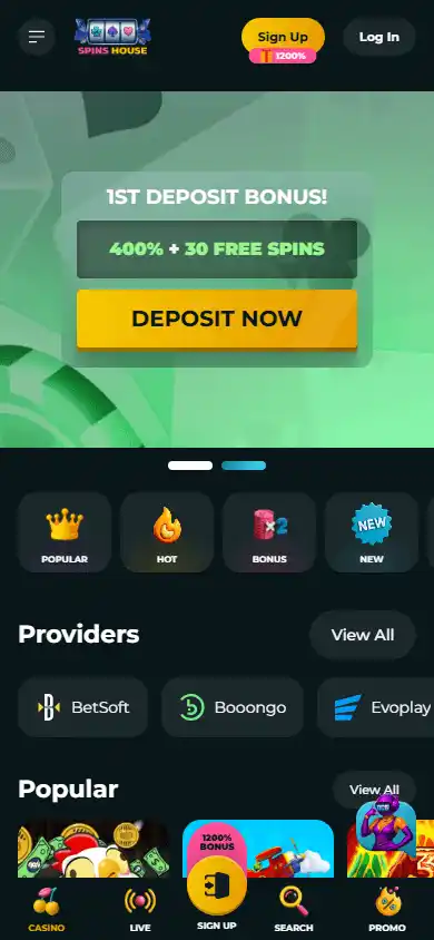Spins House Casino screenshot 4