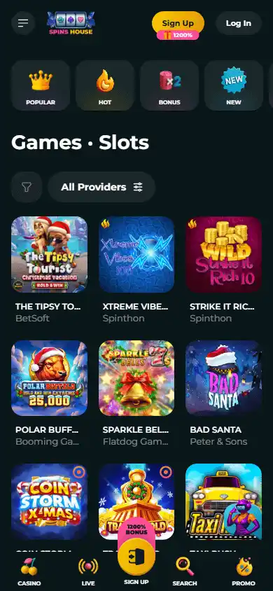 Spins House Casino screenshot 5