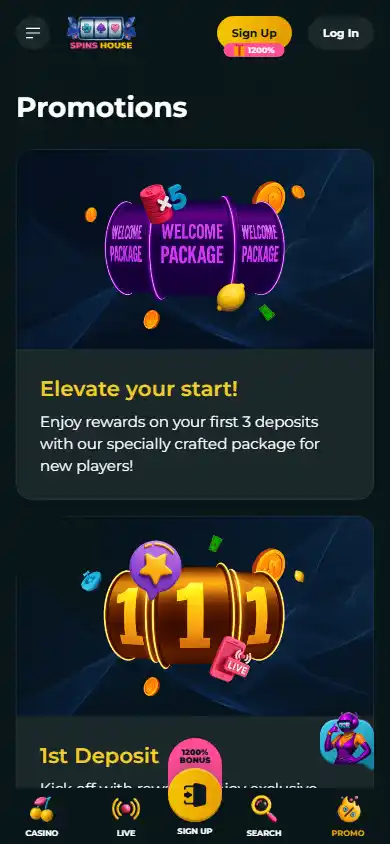 Spins House Casino screenshot 6