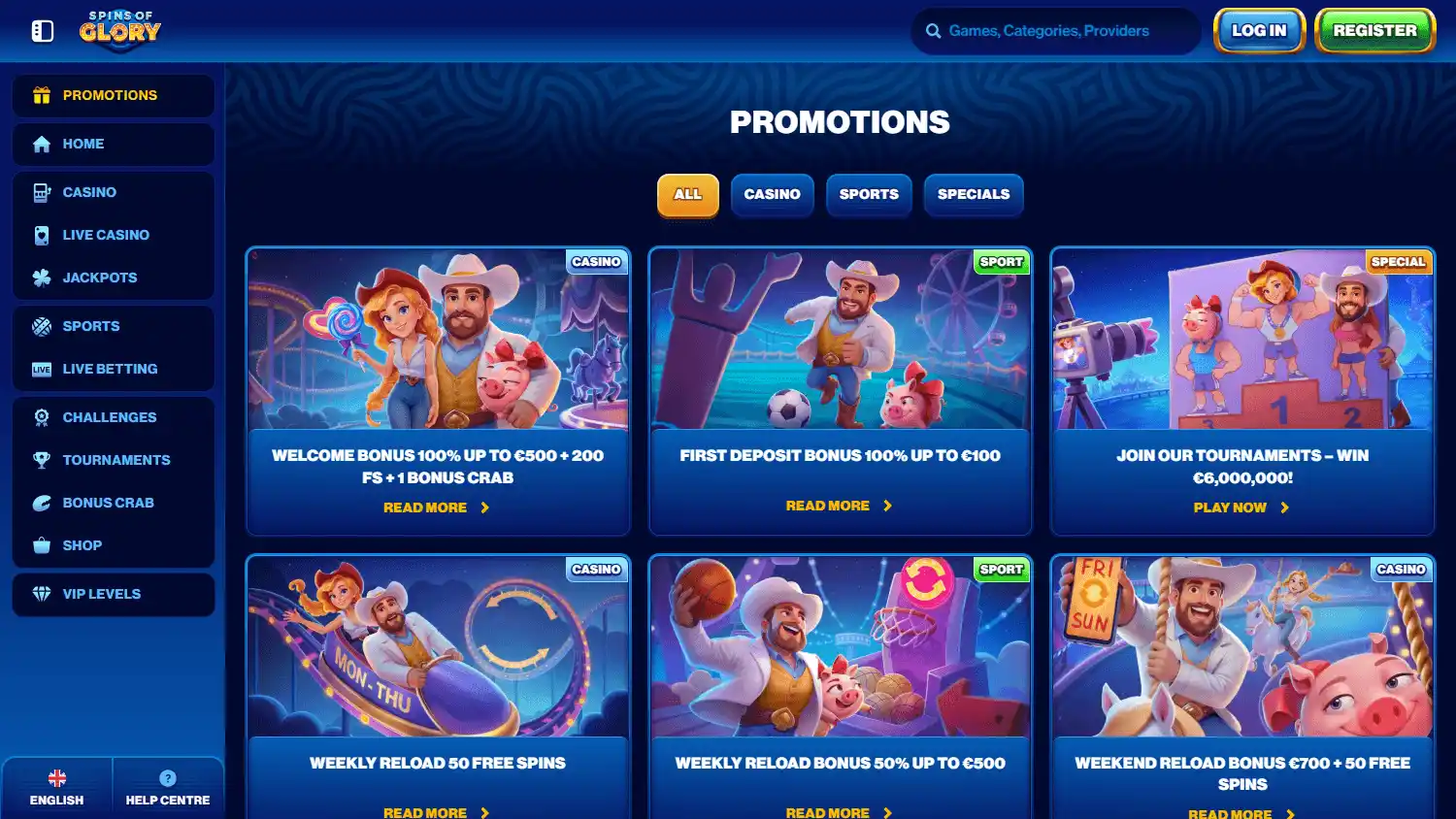 Spins Of Glory Casino screenshot 3