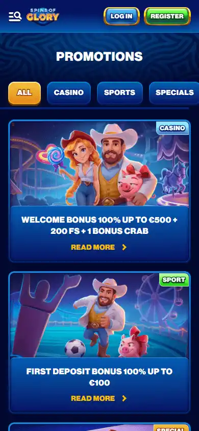 Spins Of Glory Casino screenshot 6