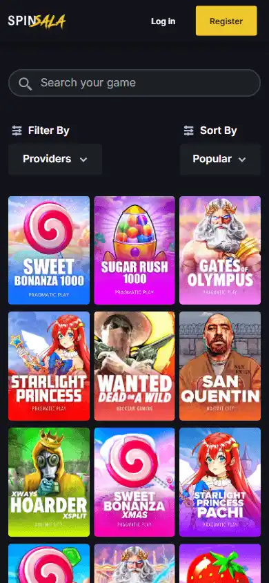 Spinsala Casino screenshot 4