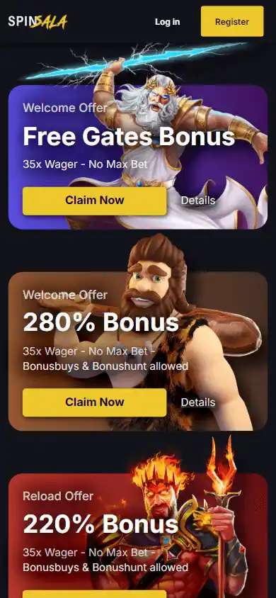 Spinsala Casino screenshot 5