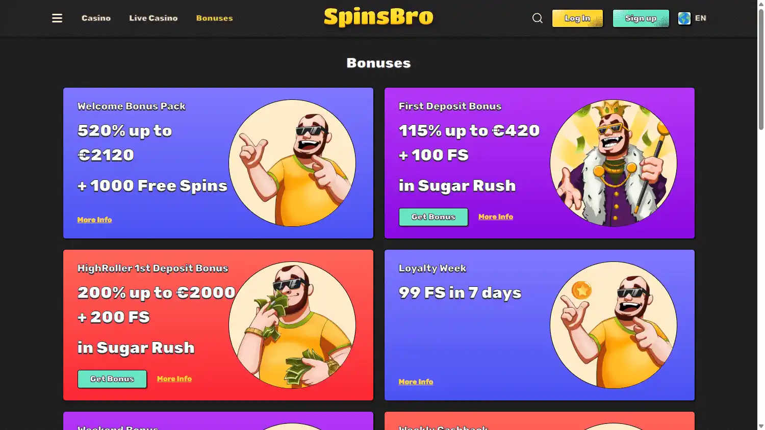 SpinsBro Casino screenshot 3