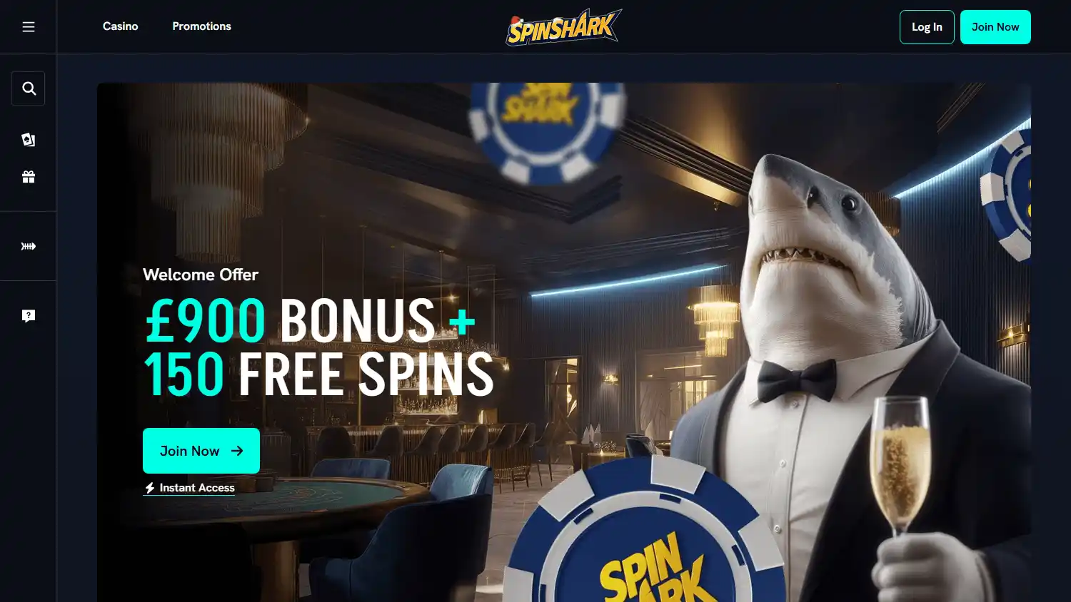 SpinShark Casino screenshot 1