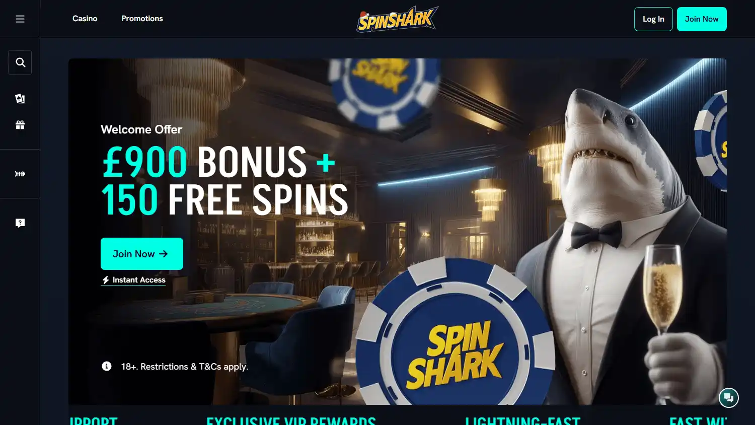 SpinShark Casino screenshot 2