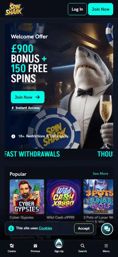 SpinShark Casino screenshot 5
