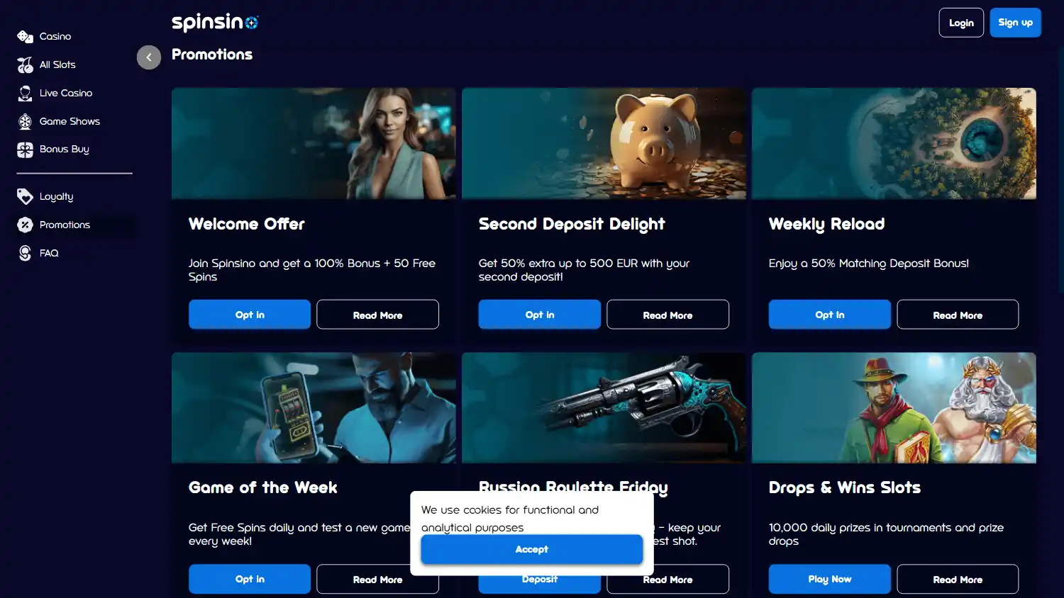 Spinsino Casino screenshot 3