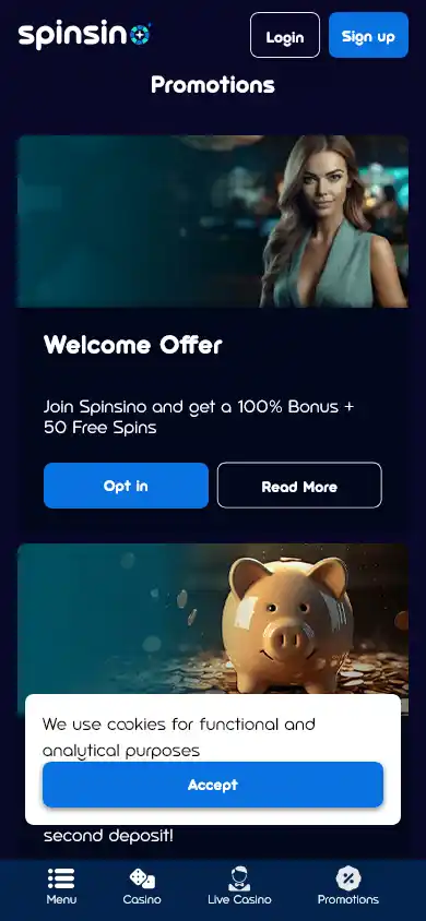 Spinsino Casino screenshot 5