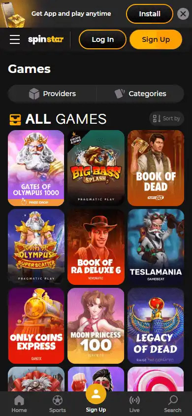 Spinstar Casino screenshot 5