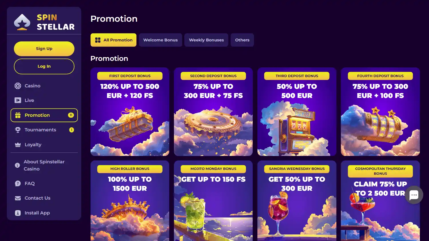 SpinStellar Casino screenshot 3