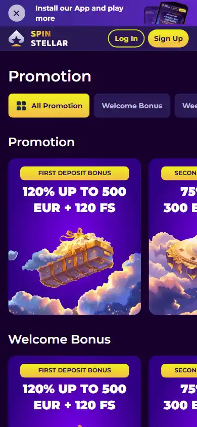 SpinStellar Casino screenshot 6