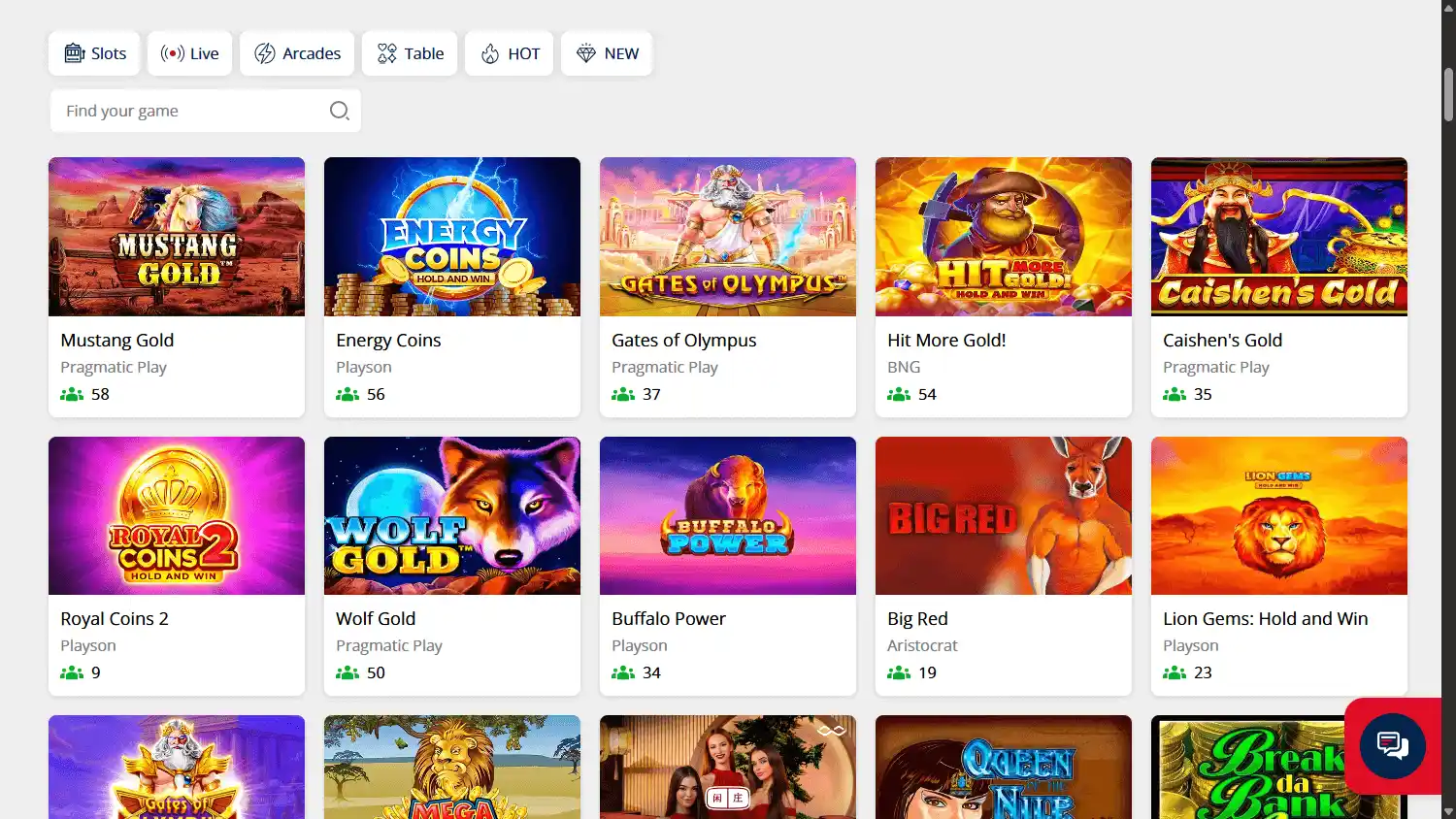 Spinstralia Casino screenshot 2