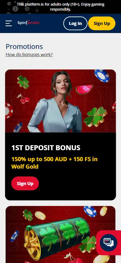 Spinstralia Casino screenshot 6