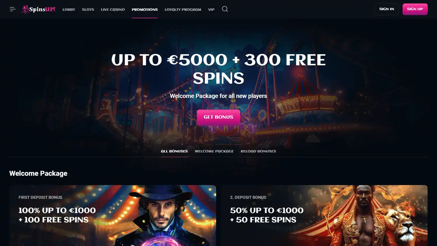 SpinsUp Casino screenshot 3