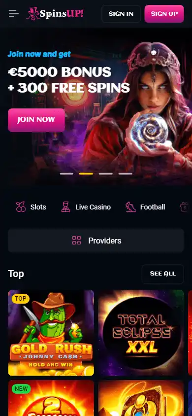 SpinsUp Casino screenshot 4