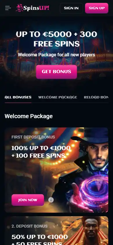 SpinsUp Casino screenshot 6