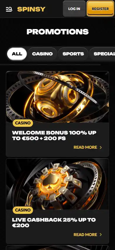 Spinsy Casino screenshot 6