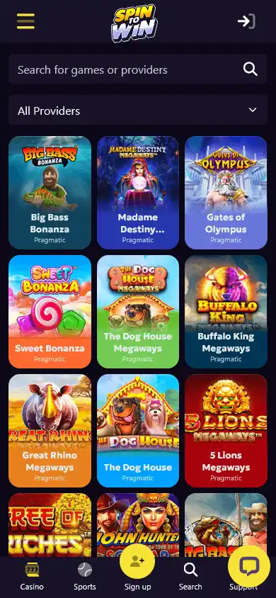 SpinToWin Casino screenshot 3