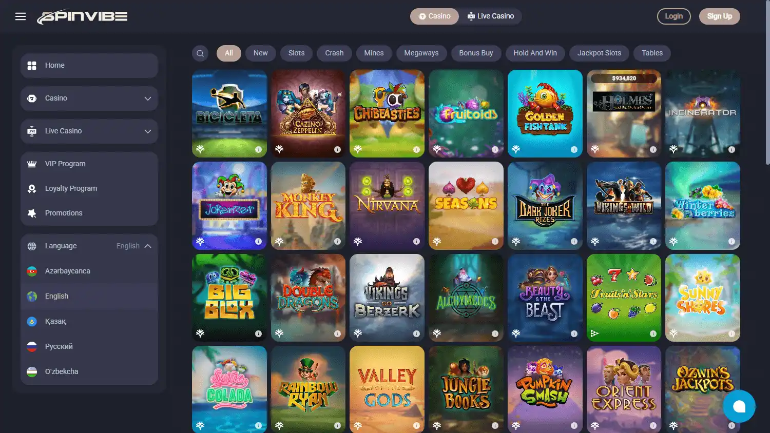Spinvibe Casino screenshot 2