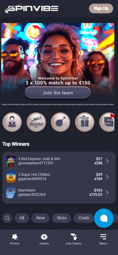 Spinvibe Casino screenshot 4