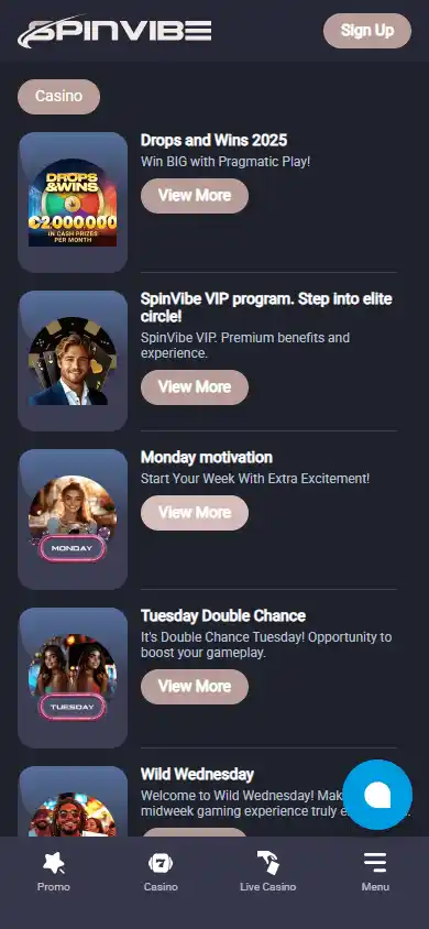 Spinvibe Casino screenshot 6