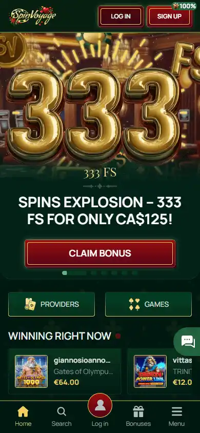 SpinVoyage Casino screenshot 4