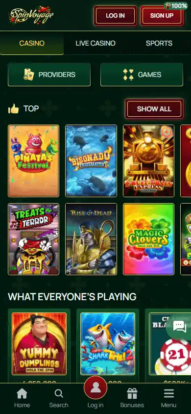 SpinVoyage Casino screenshot 5