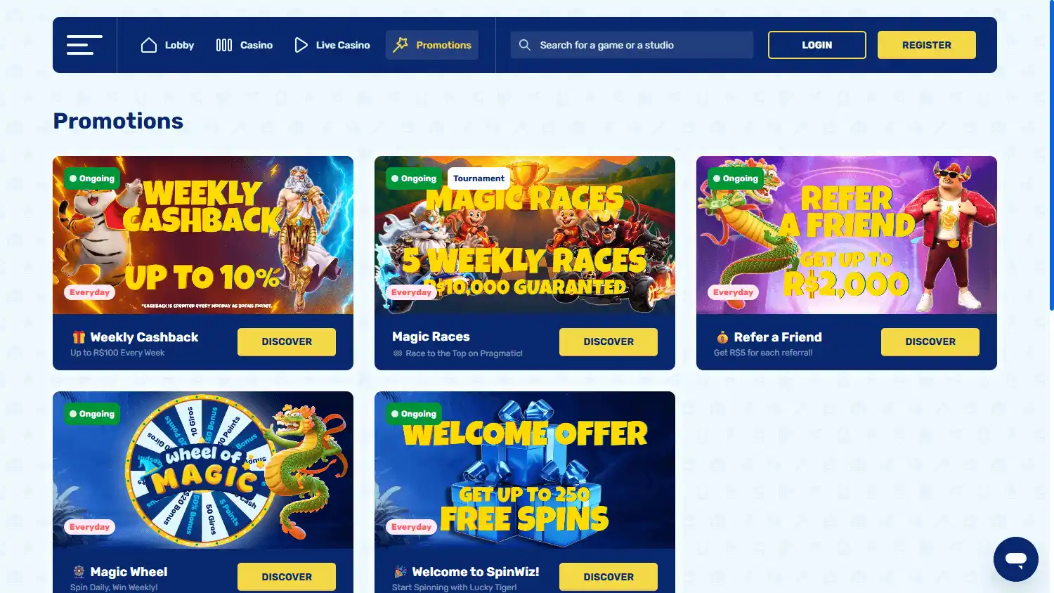 Spinwiz Casino screenshot 3