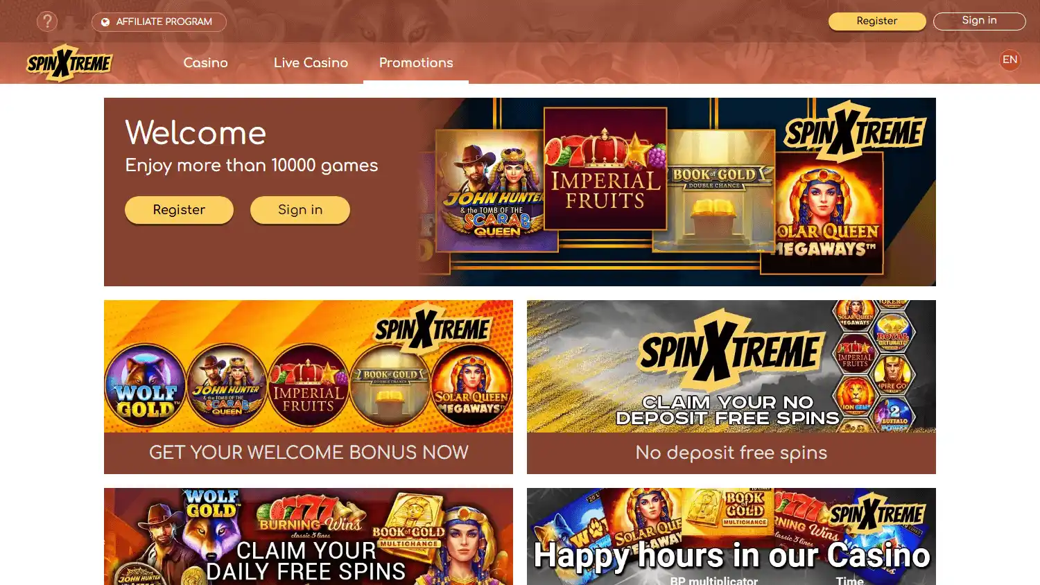 SpinXtreme Casino screenshot 3