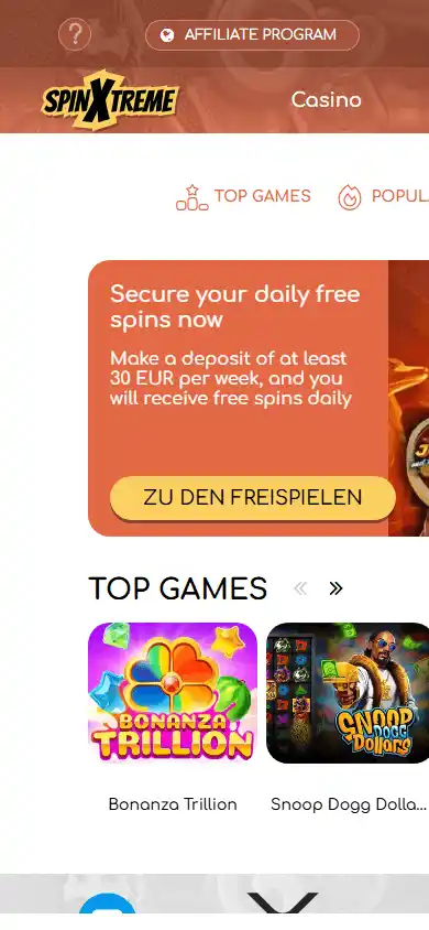 SpinXtreme Casino screenshot 4