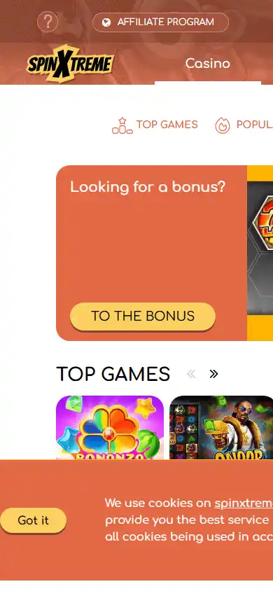 SpinXtreme Casino screenshot 5