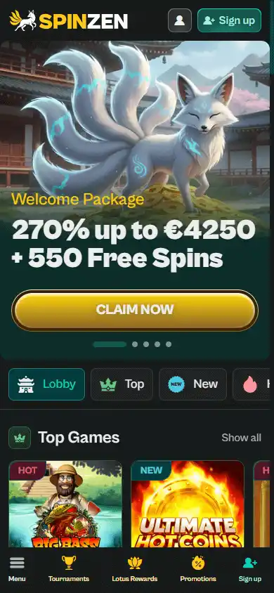 Spinzen Casino screenshot 4