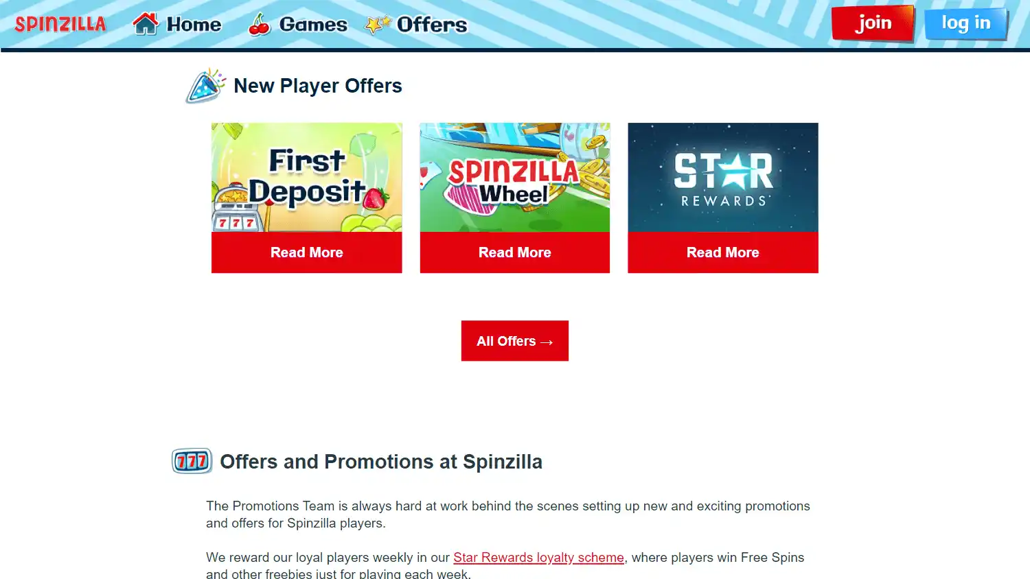 Spinzilla Casino screenshot 3