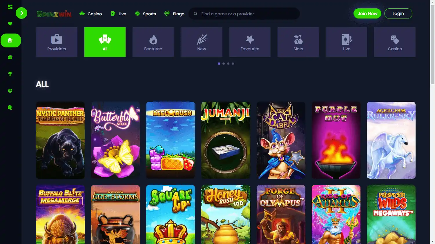 SpinzWin Casino screenshot 2